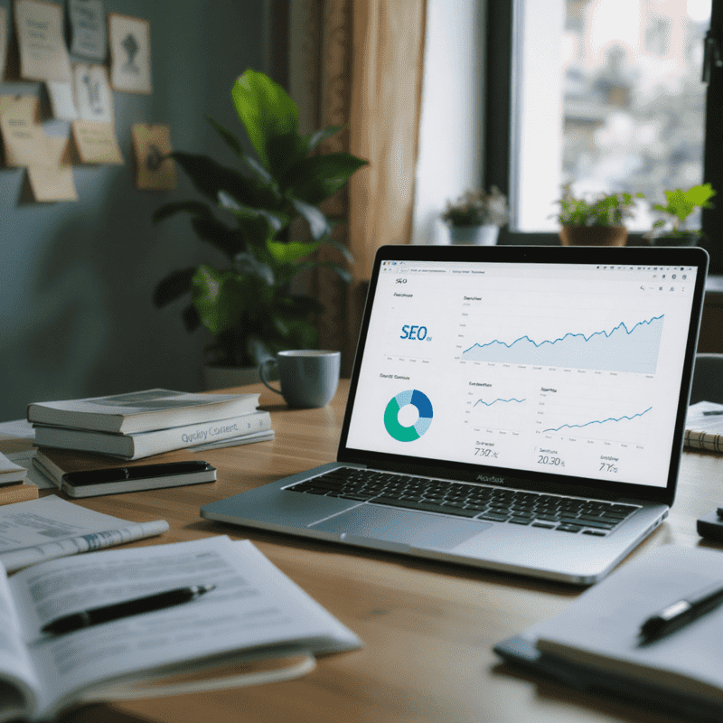 monitor com graficos de parcerias estratégicas para link building
