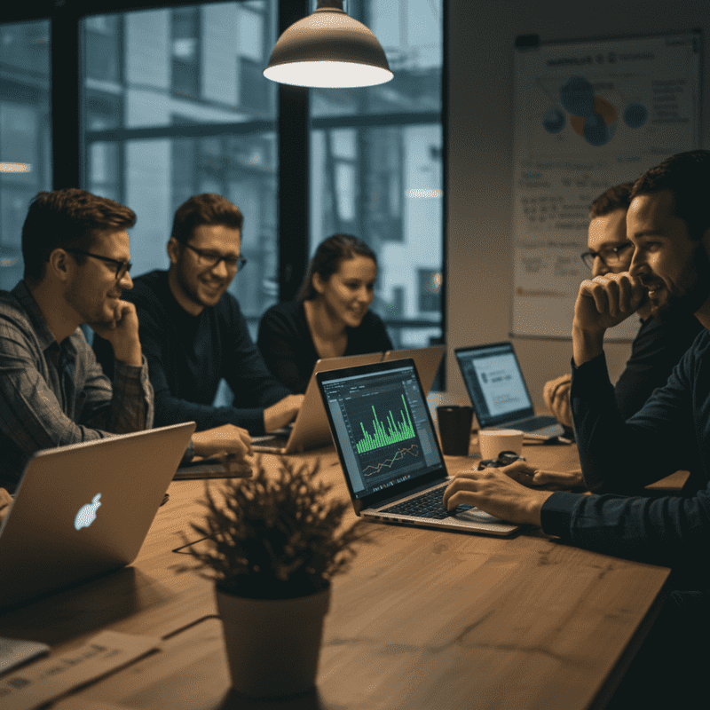 pessoas fazendo o monitoramento de resultados de campanhas de mkt