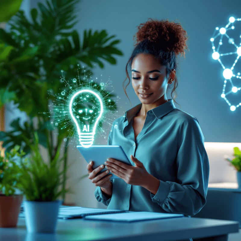 processo criativo feito por humano com IA