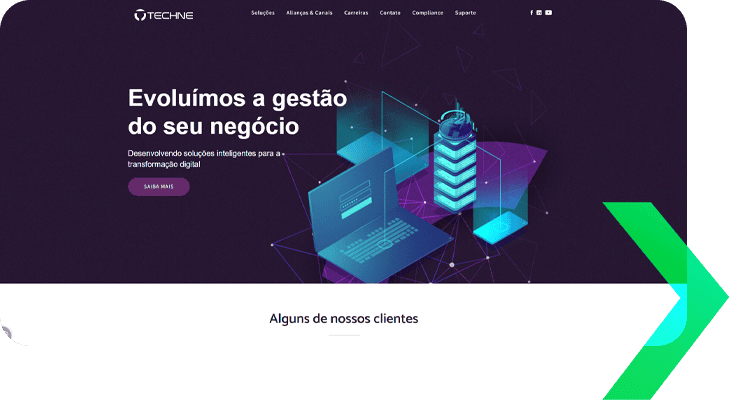 Agência Especialista em Marketing Digital para Tecnologia - TI 18 techne site